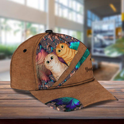 Cat Colorful Personalized Cap, Personalized Gift for Cat Lovers, Cat Mom, Cat Dad - CP218PS08 - BMGifts