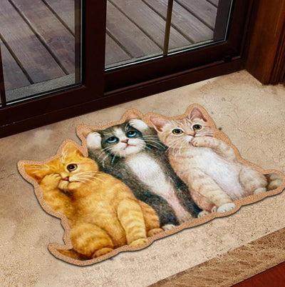 Cat Custom Shaped Doormat, Gift for Cat Lovers, Cat Mom - CD007PA06 - BMGifts