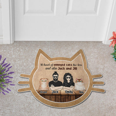 Cat Custom Shaped Doormat, Gift for Cat Lovers, Cat Mom - CD012PS04 - BMGifts