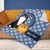 Cat Daisy Denim Personalized Blanket & Quilt, Personalized Mother’s Day Gift for Cat Lovers, Cat Dad, Cat Mom - QB016PS05 - BMGifts