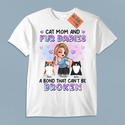 Cat Mom And Fur Babies A Bond That Can't Be Broken Cat Personalized Shirt, Mother’s Day Gift for Cat Lovers, Cat Mom, Cat Dad - TS825PS02 - BMGifts