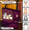 Cat Personalized All Over Tote Bag, Personalized Gift for Cat Lovers, Cat Mom, Cat Dad - TO020PS02re - BMGifts