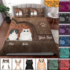 Cat Personalized Bedding Set, Personalized Gift for Cat Lovers, Cat Dad, Cat Mom - BD145PS05 - BMGifts