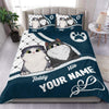 Cat Personalized Bedding Set, Personalized Gift for Cat Lovers, Cat Mom, Cat Dad - BD103PS04 - BMGifts