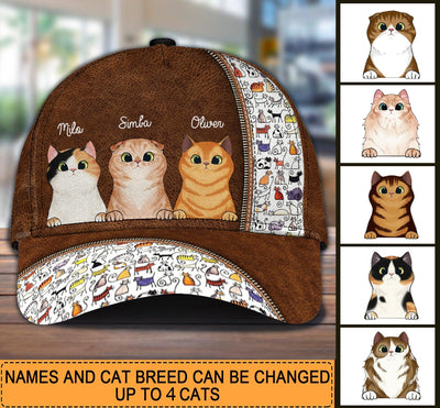 Cat Personalized Classic Cap, Personalized Gift for Cat Lovers, Cat Mom, Cat Dad - CP081PS11 - BMGifts