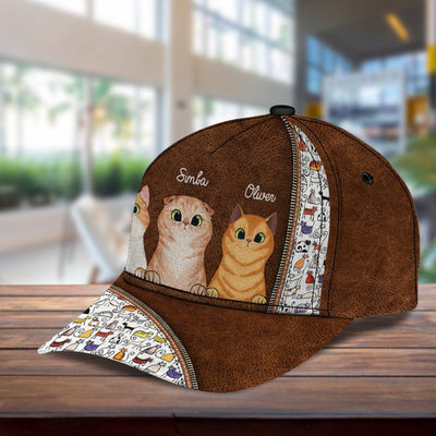 Cat Personalized Classic Cap, Personalized Gift for Cat Lovers, Cat Mom, Cat Dad - CP081PS11 - BMGifts