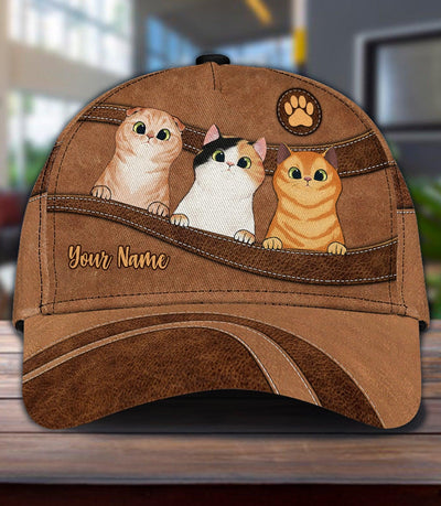 Cat Personalized Classic Cap, Personalized Gift for Cat Lovers, Cat Mom, Cat Dad - CP218PS11 - BMGifts