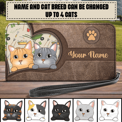 Cat Personalized Clutch Purse, Personalized Gift for Gardening Lovers - PU110PS05 - BMGifts