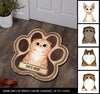 Cat Personalized Custom Shaped Doormat, Personalized Gift for Cat Lovers, Cat Mom, Cat Dad - CD017PS11 - BMGifts