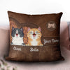 Cat Personalized Linen Pillow, Personalized Gift for Cat Lovers, Cat Mom, Cat Dad - PL008PS11 - BMGifts