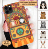 Cat Personalized Phone Case, Personalized Gift for Cat Lovers, Cat Mom, Cat Dad, Personalized Gift for Hippie Life, Hippie Lovers - PC016PS11 - BMGifts (formerly Best Memorial Gifts)