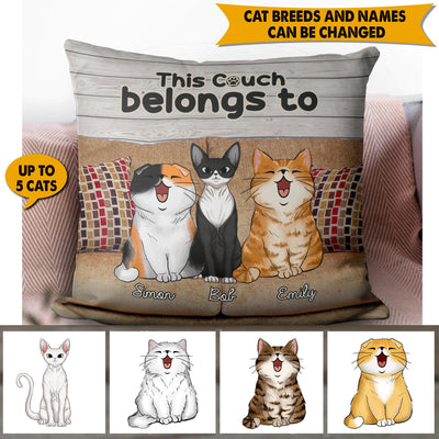 Cat Personalized Pillow, Personalized Gift for Cat Lovers, Cat Mom, Cat Dad - PL004PS09 - BMGifts (formerly Best Memorial Gifts)