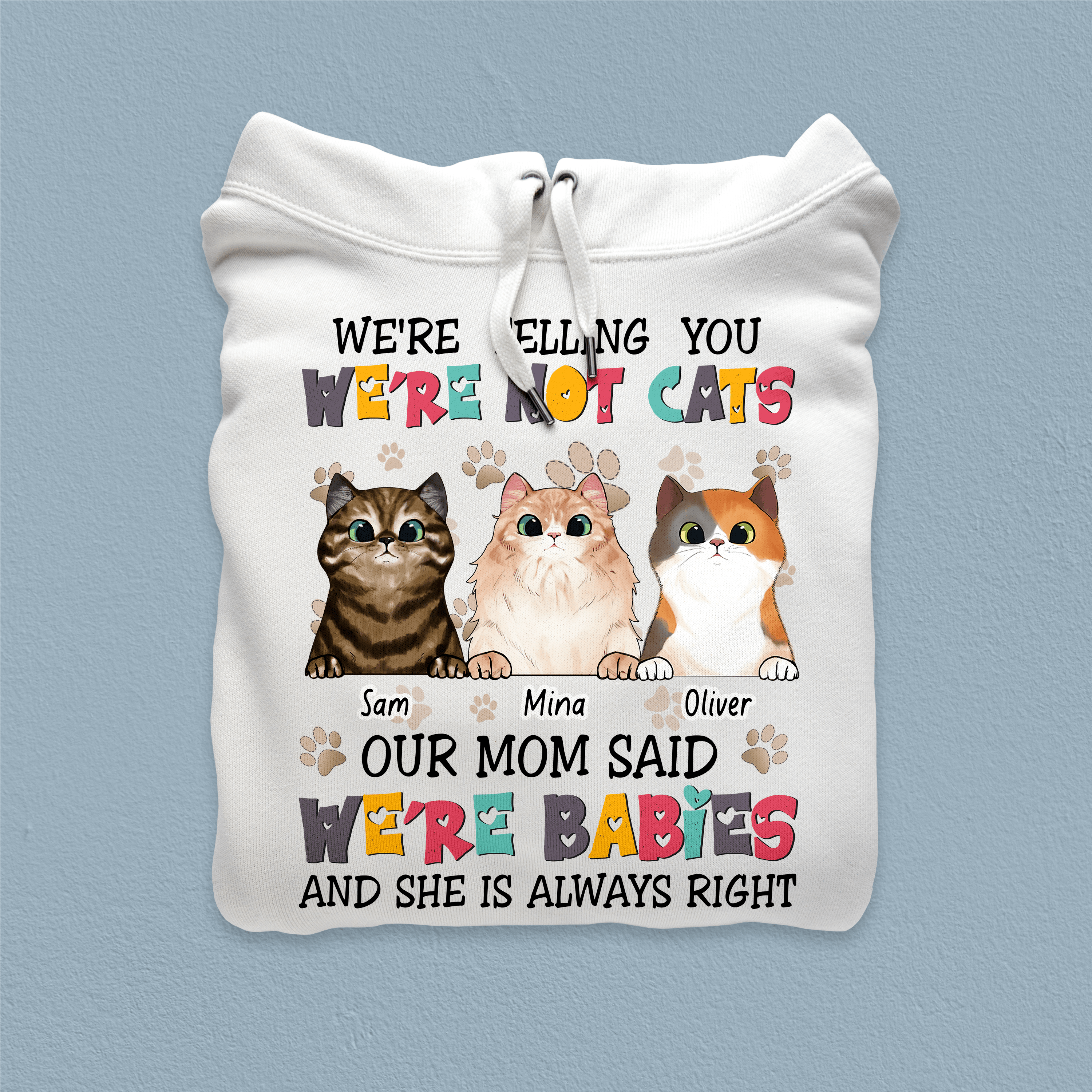 Cats Are Furry Babies Personalized T-shirt, Personalized Gift for Cat Lovers, Cat Mom, Cat Dad - TS110PS06 - BMGifts