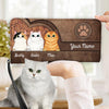Cats In Leather Pattern Colorful Personalized Clutch Purse, Personalized Gift for Cat Lovers, Cat Mom, Cat Dad - PU068PS01 - BMGifts