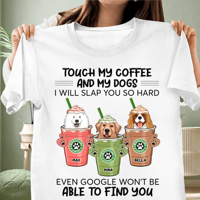 Coffee And Dog Personalized Shirt, Personalized Gift for Dog Lovers, Dog Dad, Dog Mom - TS300PS02 - BMGifts