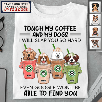 Coffee And Dog Personalized Shirt, Personalized Gift for Dog Lovers, Dog Dad, Dog Mom - TS300PS02 - BMGifts