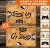 Come In Cats Personalized Doormat, Personalized Gift for Cat Lovers, Cat Mom, Cat Dad - DM017PS - BMGifts