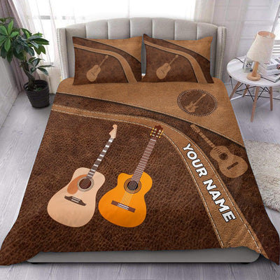 Cool Guitar Personalized Bedding Set, Personalized Gift for Music Lovers, Guitar Lovers - BD027PS08 - BMGifts