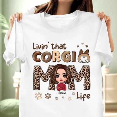 Corgi Mom Life Corgi Personalized Shirt, Mother’s Day Gift for Mom, Mama, Parents, Mother, Grandmother - TS904PS02 - BMGifts