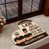 Couple A Lovely Lady And A Grumpy Old Man Live Here Personalized Custom Shaped Doormat, Personalized Gift for Couples, Husband, Wife, Parents, Lovers - CD015PS05 - BMGifts