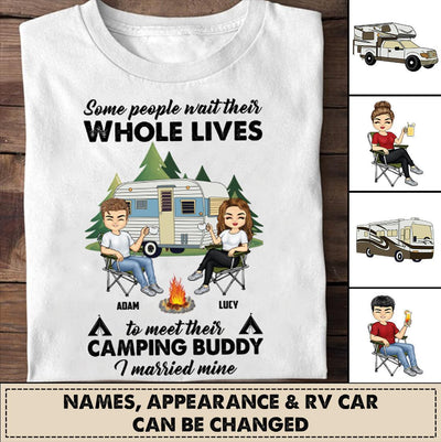 Couple Camping Personalized Shirt, Personalized Gift for Camping Lovers - TS171PS02 - BMGifts