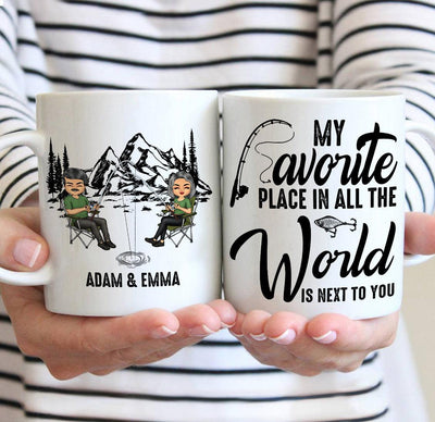 Couple Fishing Personalized Mug, Personalized Gift for Fishing Lovers - MG042PS02 - BMGifts