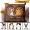 Cute Cat Personalized Pillow, Personalized Gift for Cat Lovers, Cat Mom, Cat Dad - PL005PS00 - BMGifts (formerly Best Memorial Gifts)