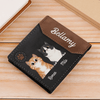 Cute Cats With Paw Cat Personalized Men's Wallet, Personalized Gift For Cat Lovers, Cat Dad, Cat Mom - HM005PS12 - BMGifts