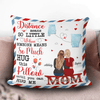 Distance Means So Little Mother Personalized Linen Pillow, Mother’s Day Gift for Mom, Mama, Parents, Mother, Grandmother - PL059PS02 - BMGifts