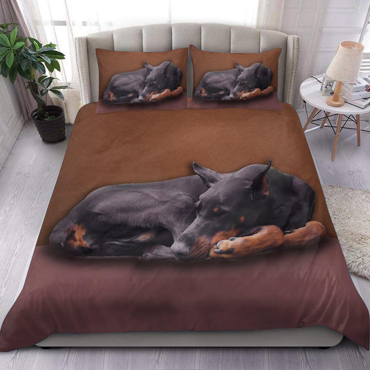 Doberman Bedding Set, Gift for Doberman Lovers - BD352PA - BMGifts