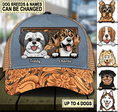 Dog Blue Grey Personalized Cap, Personalized Gift for Dog Lovers, Dog Dad, Dog Mom - CP086PS08 - BMGifts