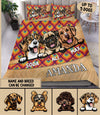Dog Colorful Personalized Bedding Set, Personalized Gift for Dog Lovers, Dog Dad, Dog Mom - BD092PS08 - BMGifts