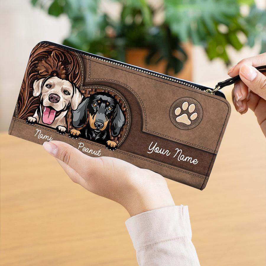 Dog Colorful Personalized Clutch Purse, Personalized Gift for Dog Lovers, Dog Dad, Dog Mom - PU004PS - BMGifts