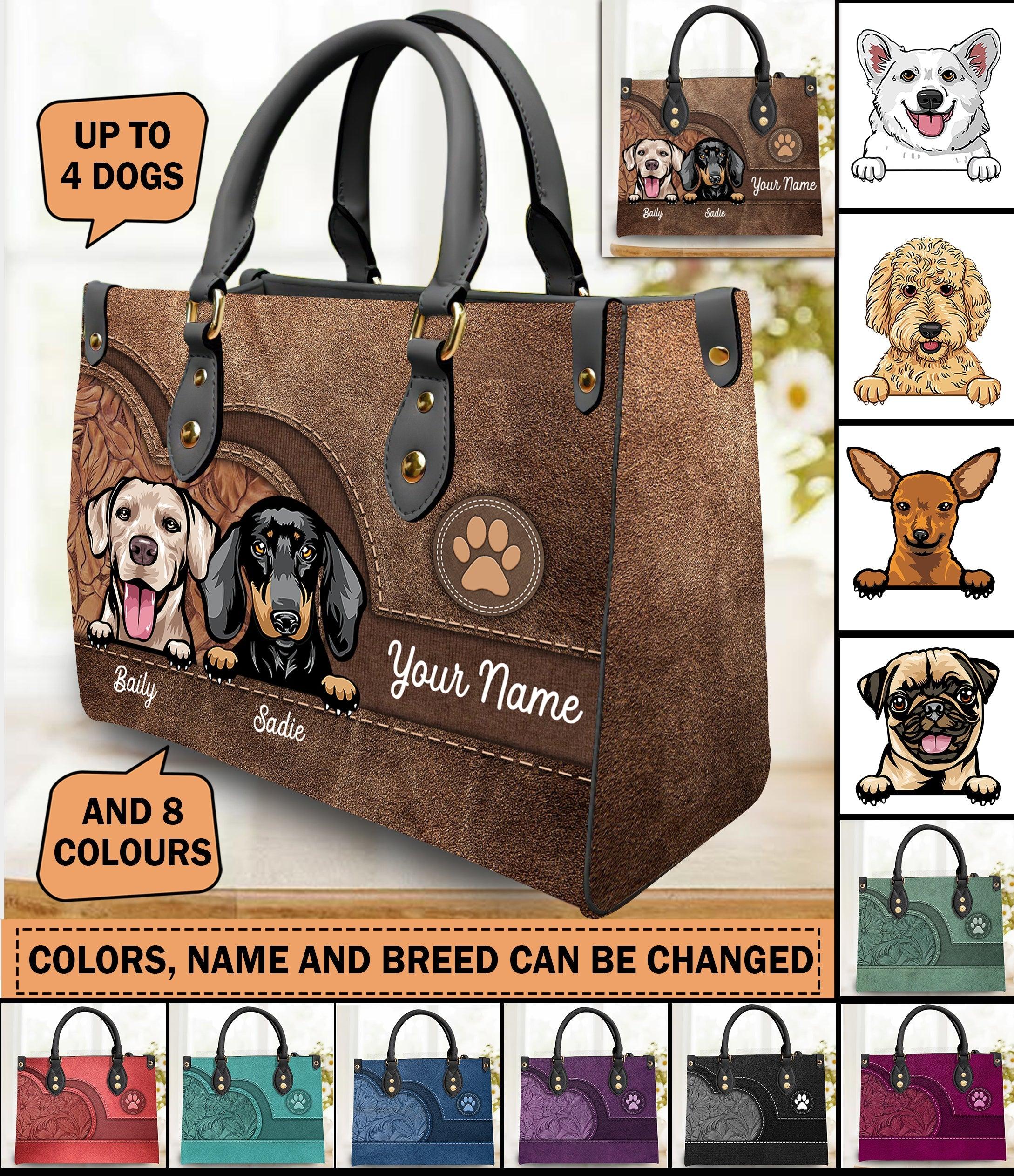 Dog Mom Personalized Leather Bag