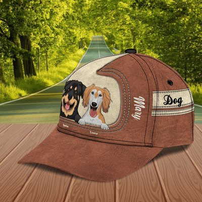 Dog Half and Half Personalized Classic Cap, Personalized Gift for Dog Lovers, Dog Dad, Dog Mom - CP007PS08 - BMGifts