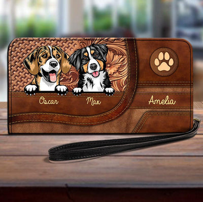 Dog In The Corner Personalized Clutch Purse, Personalized Gift for Dog Lovers, Dog Dad, Dog Mom - PU008PS08 - BMGifts