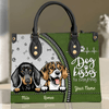 Dog Kisses Fix Everything Dog Personalized Leather Handbag, Gift for Dog Lovers, Dog Dad, Dog Mom - LD108PS02 - BMGifts