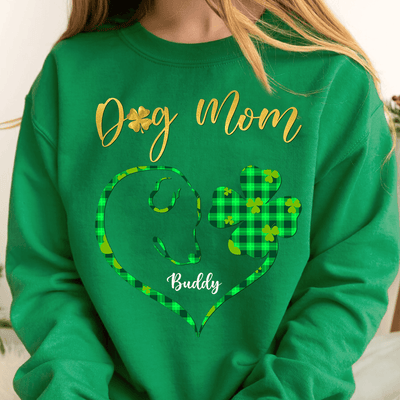 Dog Mom Dog Personalized Shirt, St Patrick's Day Gift for Dog Lovers, Dog Dad, Dog Mom - TS584PS02 - BMGifts