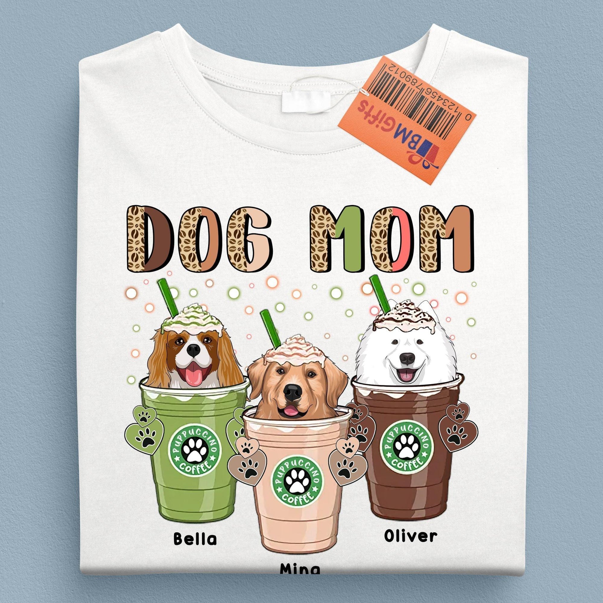Dog Mom Personalized Shirt, Personalized Gift for Dog Lovers, Dog Dad, Dog Mom - TS403PS02 - BMGifts
