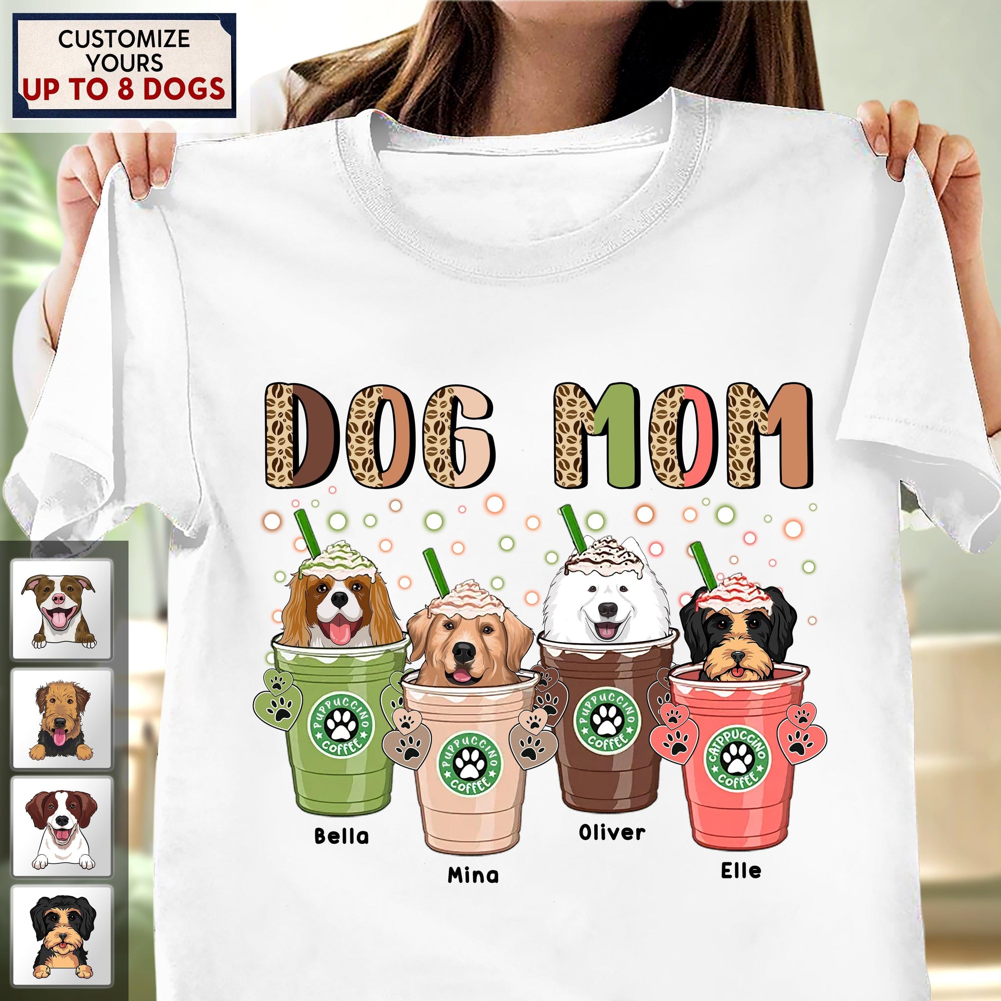 Dog Mom Personalized Shirt, Personalized Gift for Dog Lovers, Dog Dad, Dog Mom - TS403PS02 - BMGifts