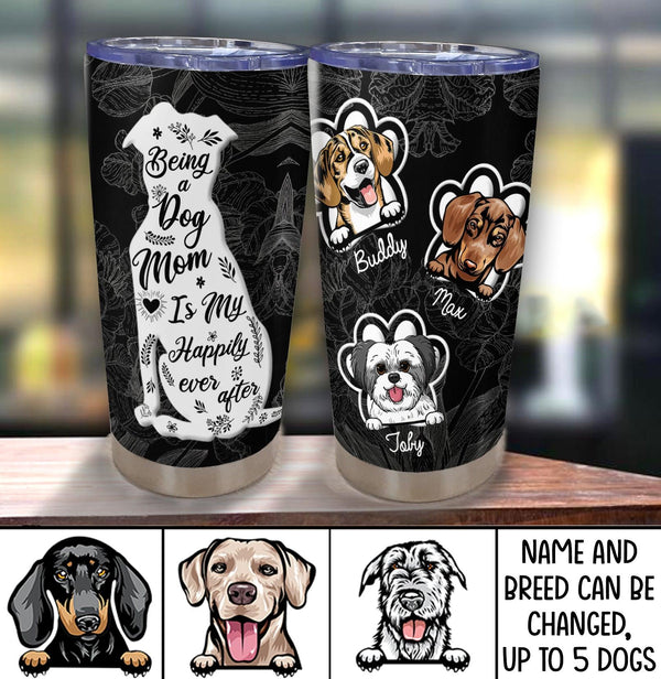 Dog Mom Personalized Tumbler, Personalized Gift for Dog Lovers, Dog Dad ...