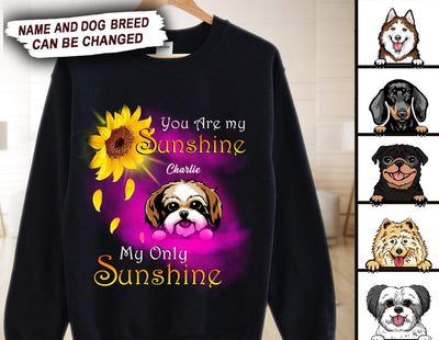 Dog My Sunshine Personalized Shirt, Personalized Gift for Dog Lovers, Dog Dad, Dog Mom - TS001PS07 - BMGifts