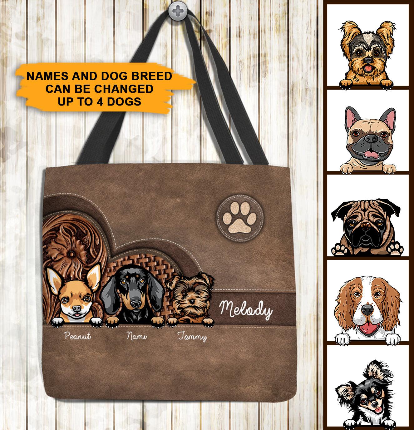 Dog Personalized All Over Tote Bag, Personalized Gift for Dog Lovers, Dog Dad, Dog Mom - TO001PS04 - BMGifts
