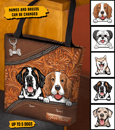 Dog Personalized All Over Tote Bag, Personalized Gift for Dog Lovers, Dog Dad, Dog Mom - TO008PS03 - BMGifts