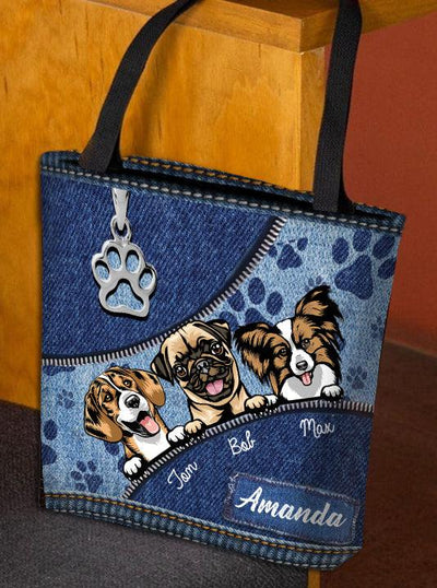 Dog Personalized All Over Tote Bag, Personalized Gift for Dog Lovers, Dog Dad, Dog Mom - TO088PS05 - BMGifts