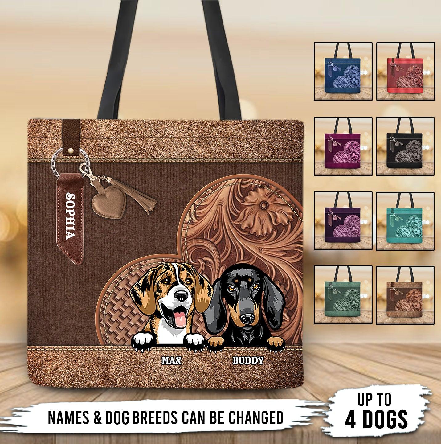 Dog Personalized All Over Tote Bag, Personalized Gift for Dog Lovers, Dog Dad, Dog Mom - TO185PS05 - BMGifts
