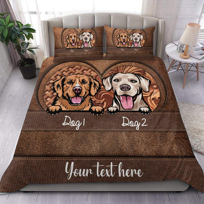 Dog Personalized Bedding Set, Personalized Gift for Dog Lovers, Dog Dad, Dog Mom - BD001PS - BMGifts