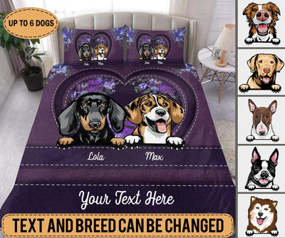 Dog Personalized Bedding Set, Personalized Gift for Dog Lovers, Dog Dad, Dog Mom - BD006PS04 - BMGifts