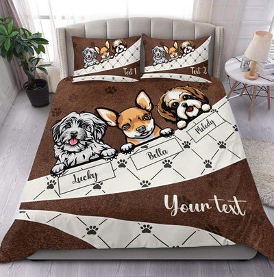 Dog Personalized Bedding Set, Personalized Gift for Dog Lovers, Dog Dad, Dog Mom - BD084PS05 - BMGifts