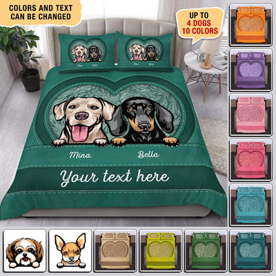 Dog Personalized Bedding Set, Personalized Gift for Dog Lovers, Dog Dad, Dog Mom - BD149PS05 - BMGifts